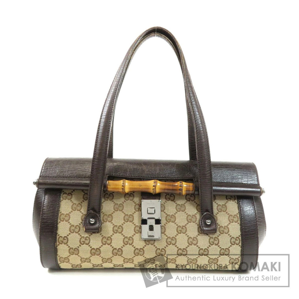 Gucci Bamboo Bag Canvas Handbag